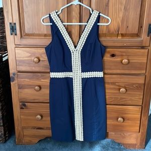 Lilly Pulitzer Navy Dress, size 4, excellent cond.